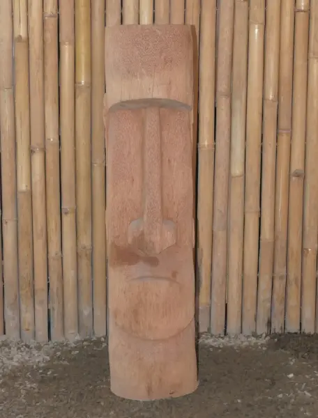 Product image of the product “Tiki Statue Polynesia style. From coconut palm. Model 5 - Rapa Nui, in the sizes from 50cm to 200cm, Natural finish ”